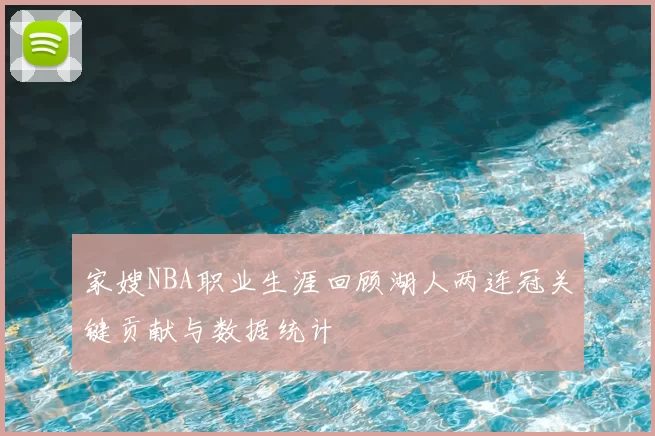 家嫂NBA职业生涯回顾湖人两连冠关键贡献与数据统计